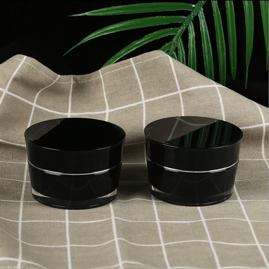 Gel Refill Pack - 50G black plastic acrylic jar pot