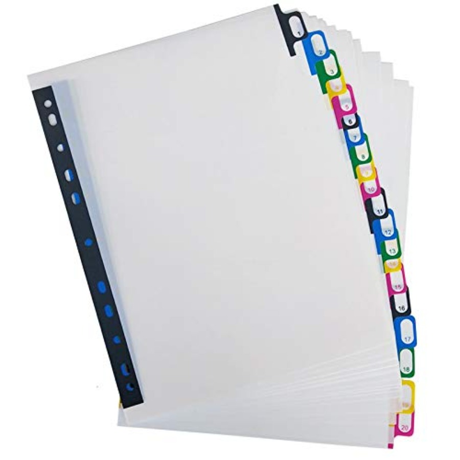 A4 Plastic Binder Index Tab Di - Tab Divider A4 ulasan dan harga