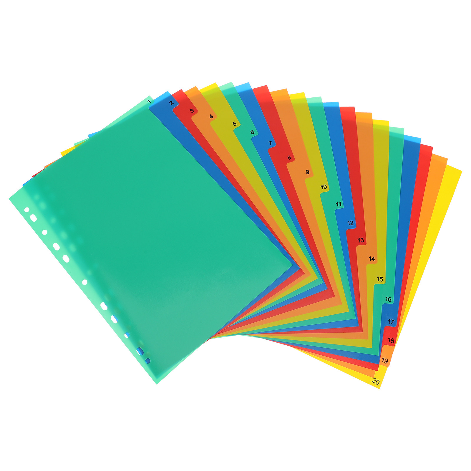 20 Pages A4 Colorful Plastic B - Tab Divider A4 ulasan dan harga