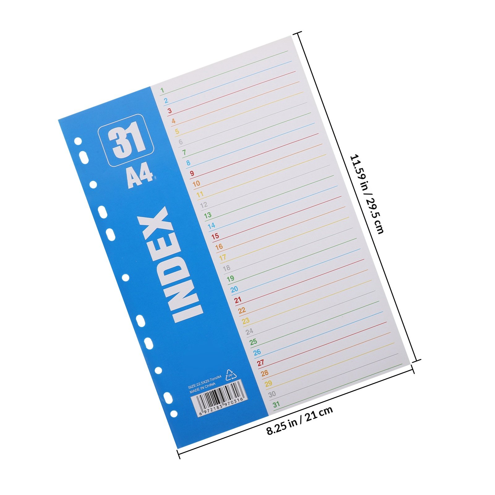 1Set Dividers A4 11-Hole PP St - Tab Divider A4 ulasan dan harga
