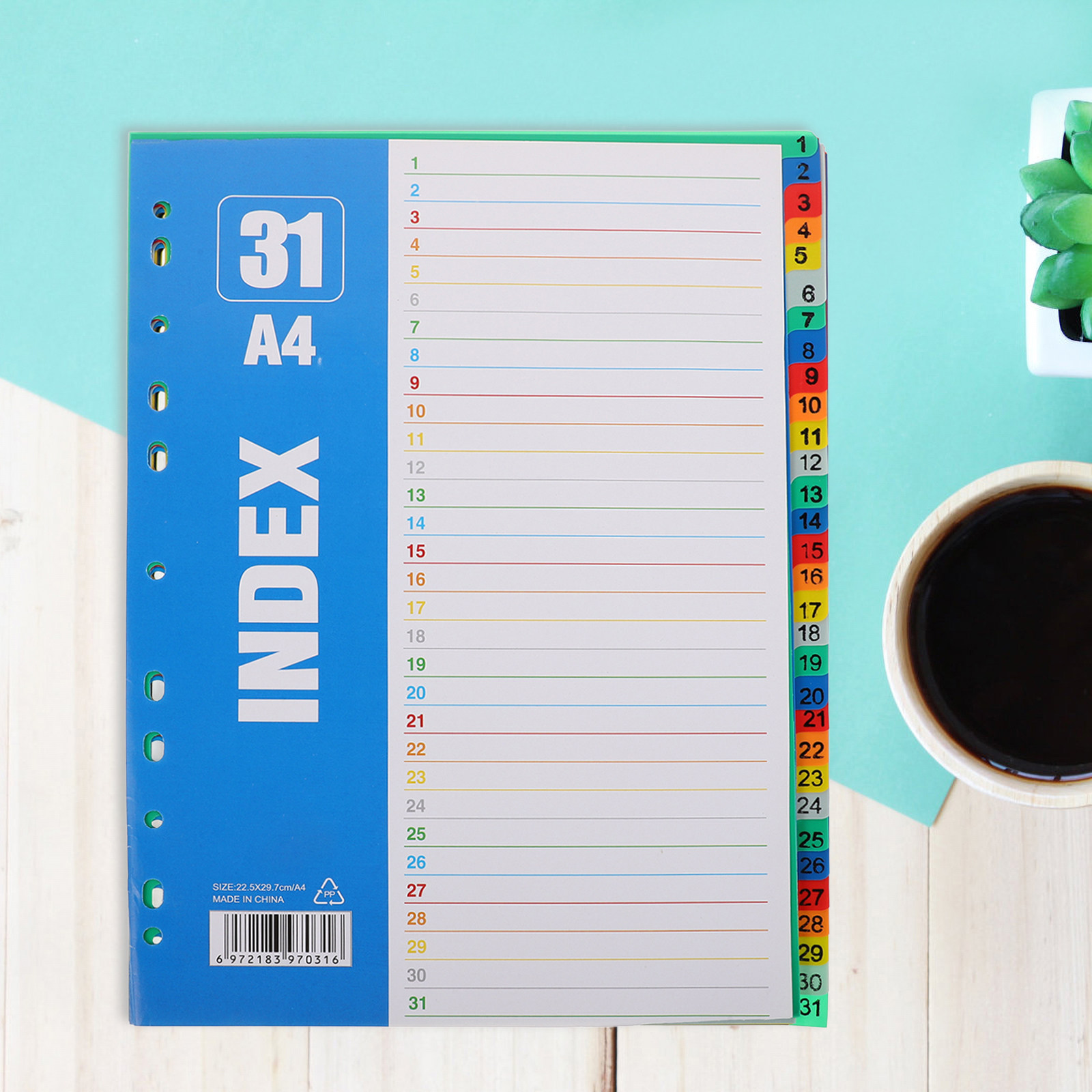 1Set Dividers A4 11-Hole PP St - Tab Divider A4 ulasan dan harga
