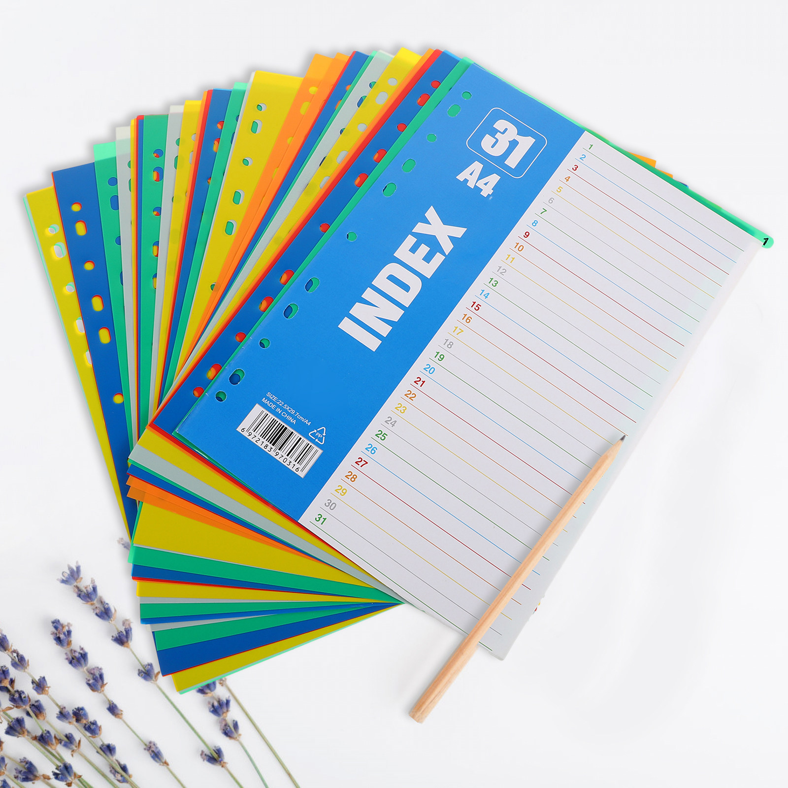 1Set Dividers A4 11-Hole PP St - Tab Divider A4 ulasan dan harga