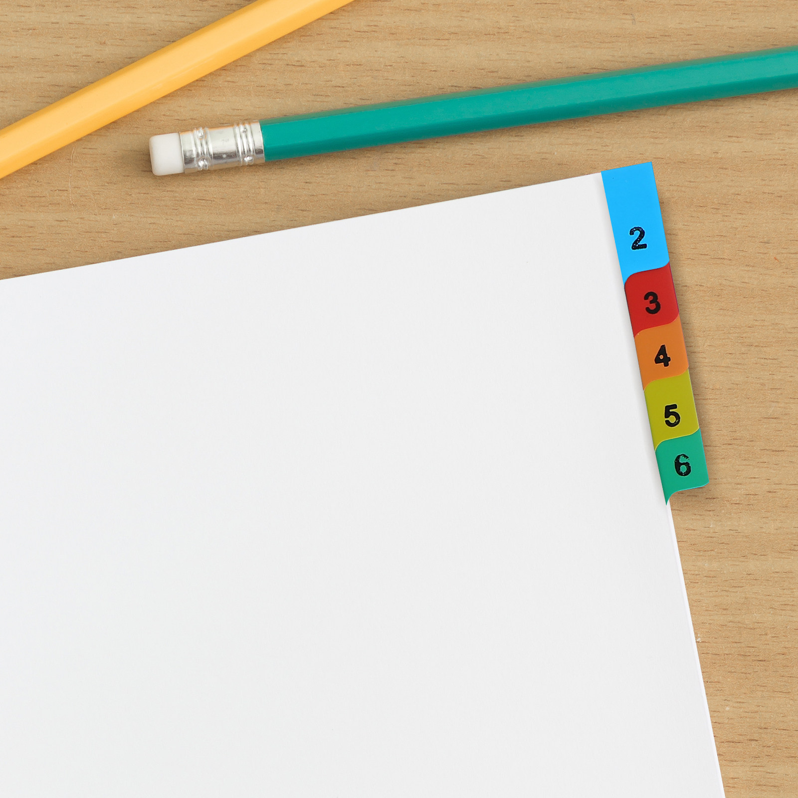 20 Pages Colorful Plastic Tab  - Tab Divider A4 ulasan dan harga