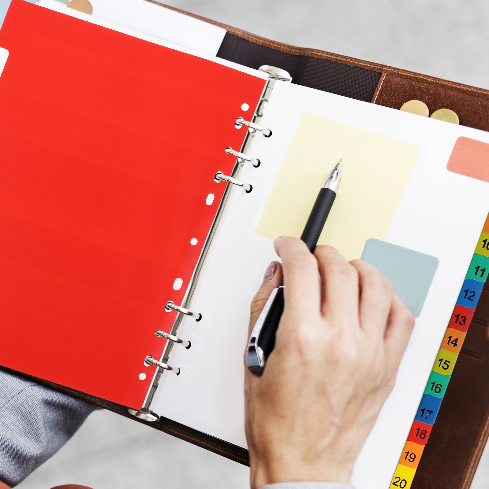 20 Pages Colorful Plastic Tab  - Tab Divider A4 ulasan dan harga