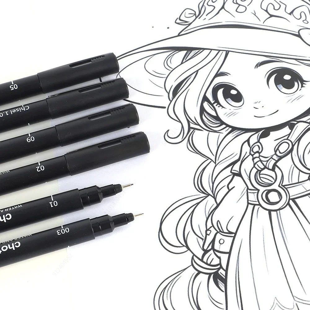 Black Micro Pens,15 Sizes,Wate - Archive Box Set ulasan dan harga