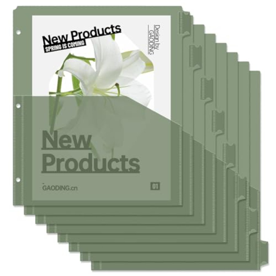 Binder Dividers with Pockets 8 - Tab Divider A4 ulasan dan harga