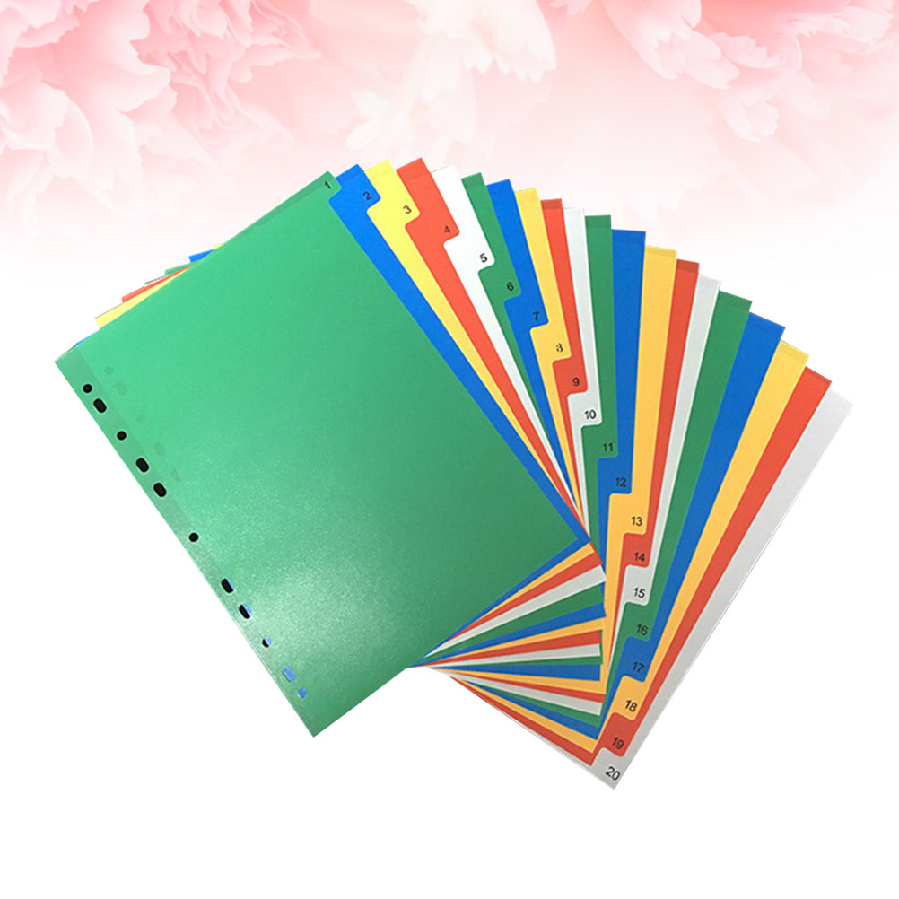 40Pcs Index Page Dividers Colo - Tab Divider A4 ulasan dan harga