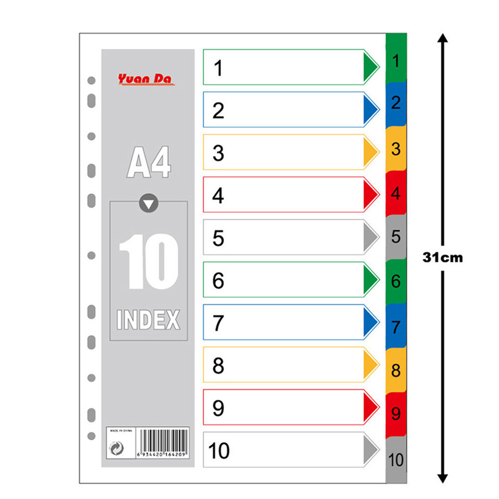40Pcs Index Page Dividers Colo - Tab Divider A4 ulasan dan harga