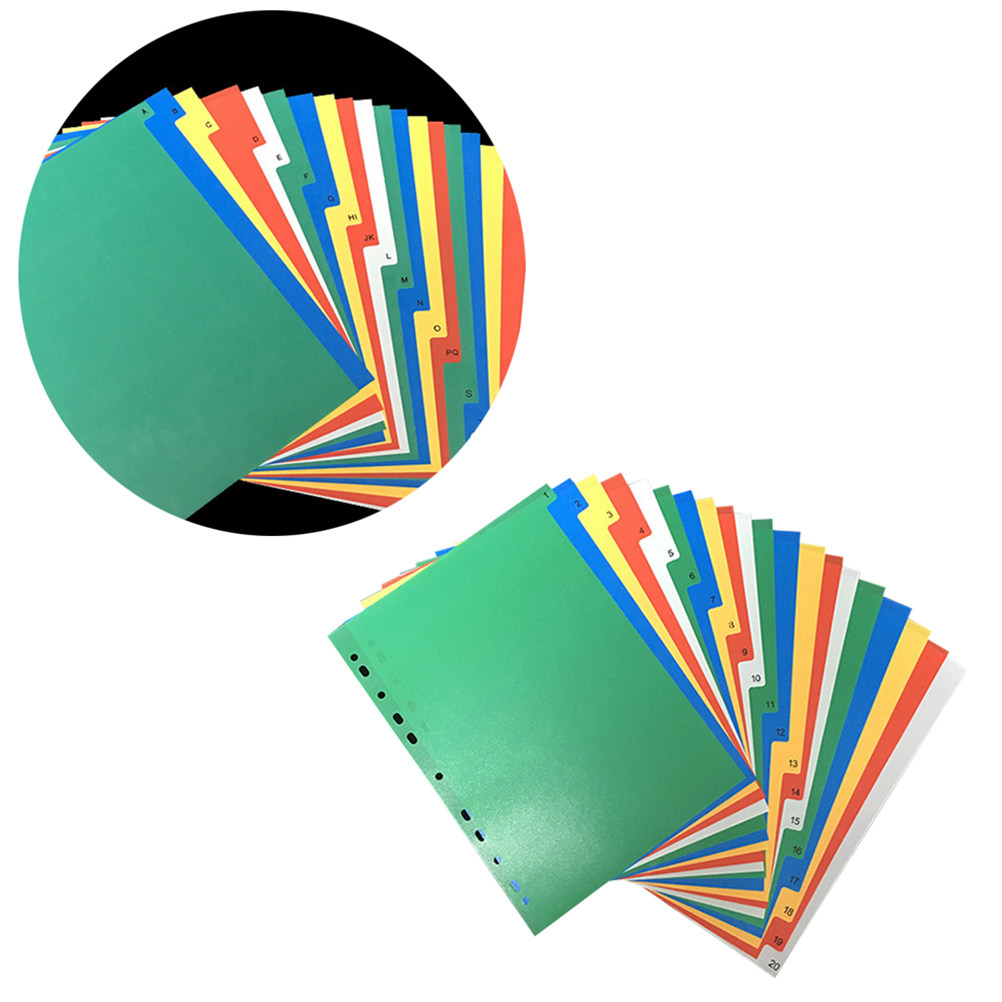 40Pcs Index Page Dividers Colo - Tab Divider A4 ulasan dan harga