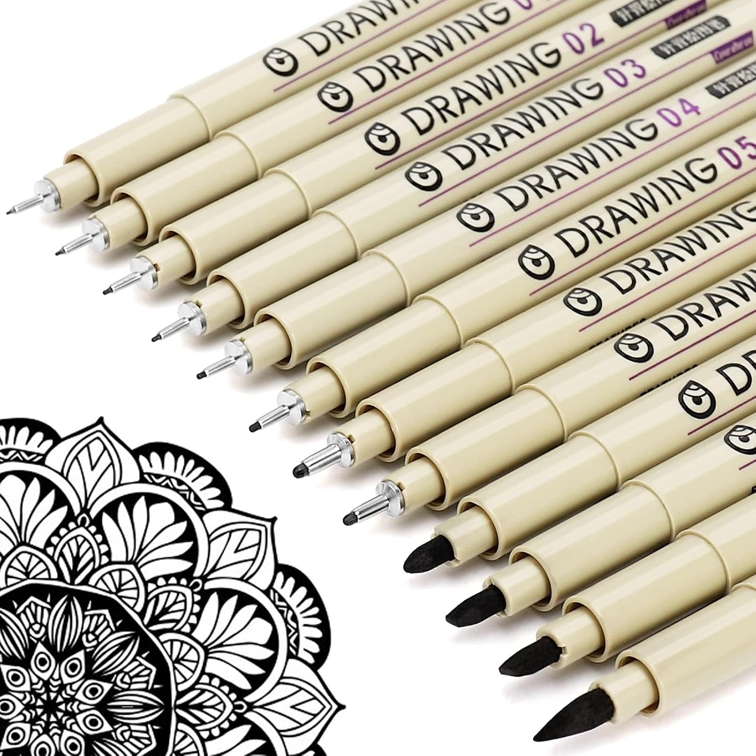 12 Black Fine Liner Drawing Pe - Archive Box Set ulasan dan harga