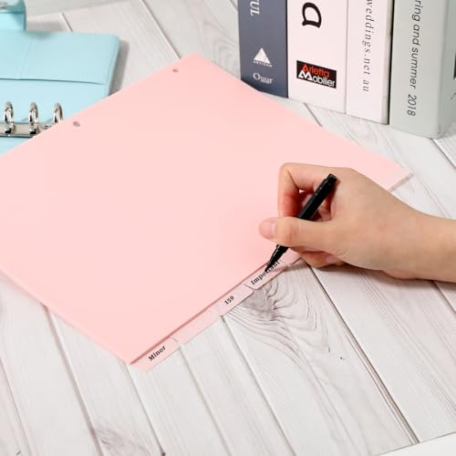 A4 Pink 3-Ring Binder Dividers - Tab Divider A4 ulasan dan harga