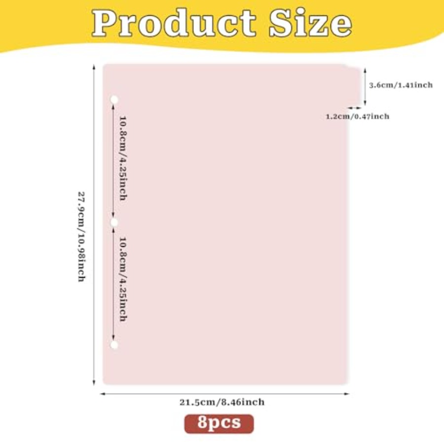 A4 Pink 3-Ring Binder Dividers - Tab Divider A4 ulasan dan harga
