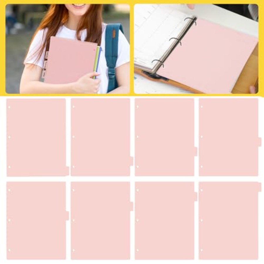 A4 Pink 3-Ring Binder Dividers - Tab Divider A4 ulasan dan harga