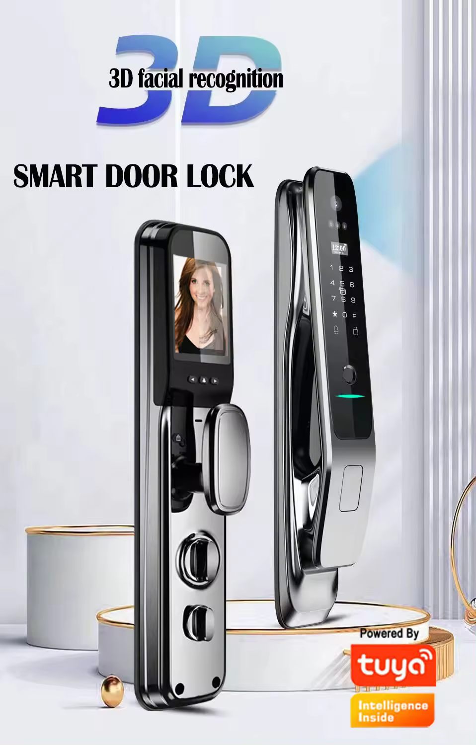 Tuya Wifi Smart Door Lock with - Letter Opener Brass ulasan dan harga