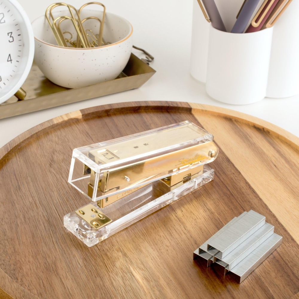 Clear Acrylic Stapler, 20 Shee - Stapler Half Strip ulasan dan harga