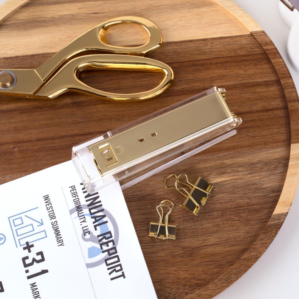 Clear Acrylic Stapler, 20 Shee - Stapler Half Strip ulasan dan harga