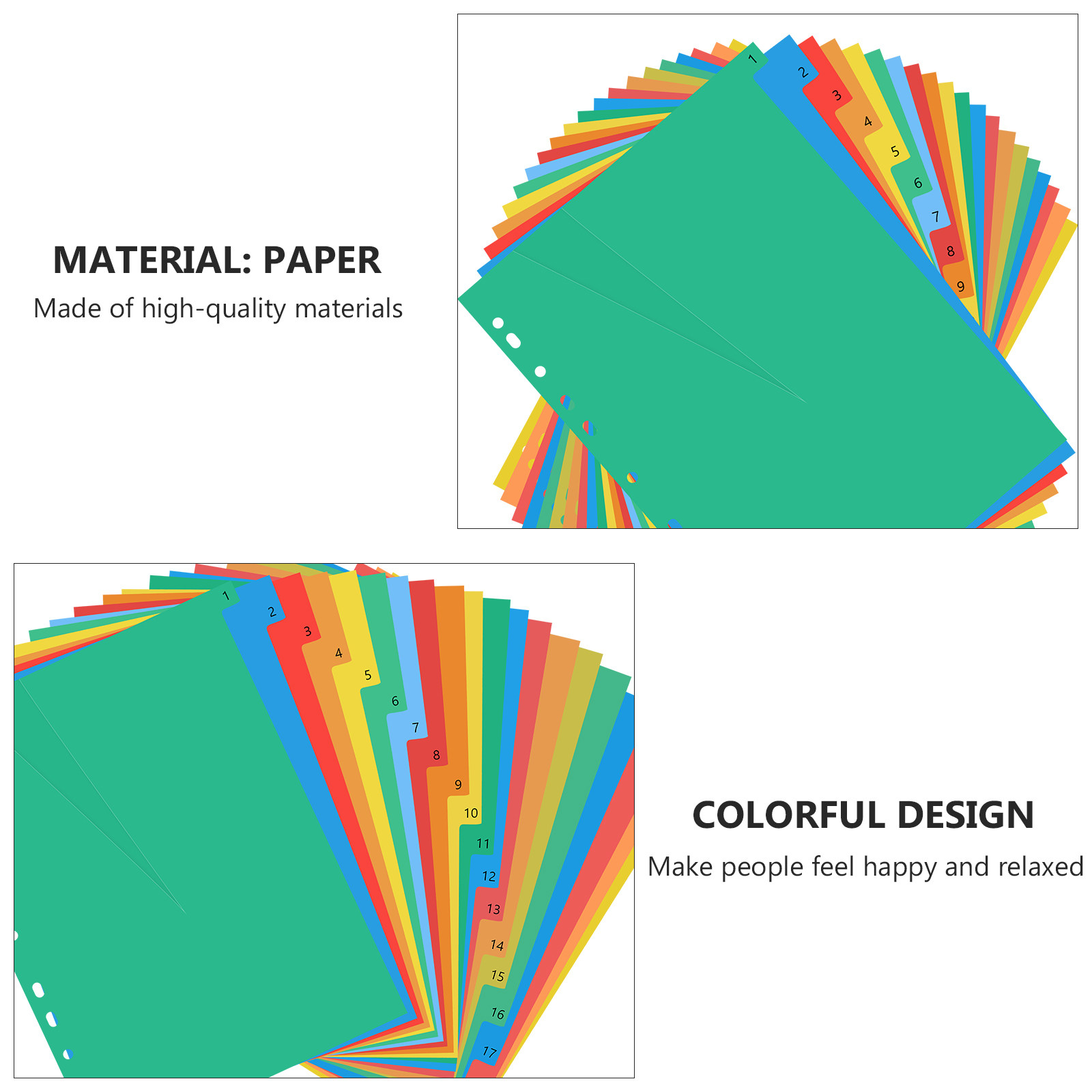 20 Pages A4 Colorful Plastic T - Tab Divider A4 ulasan dan harga