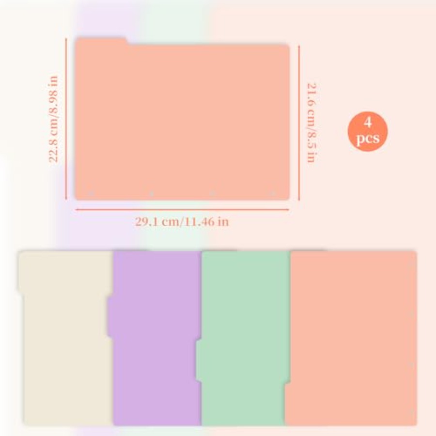 4-Pack Binder Dividers with Ta - Tab Divider A4 ulasan dan harga