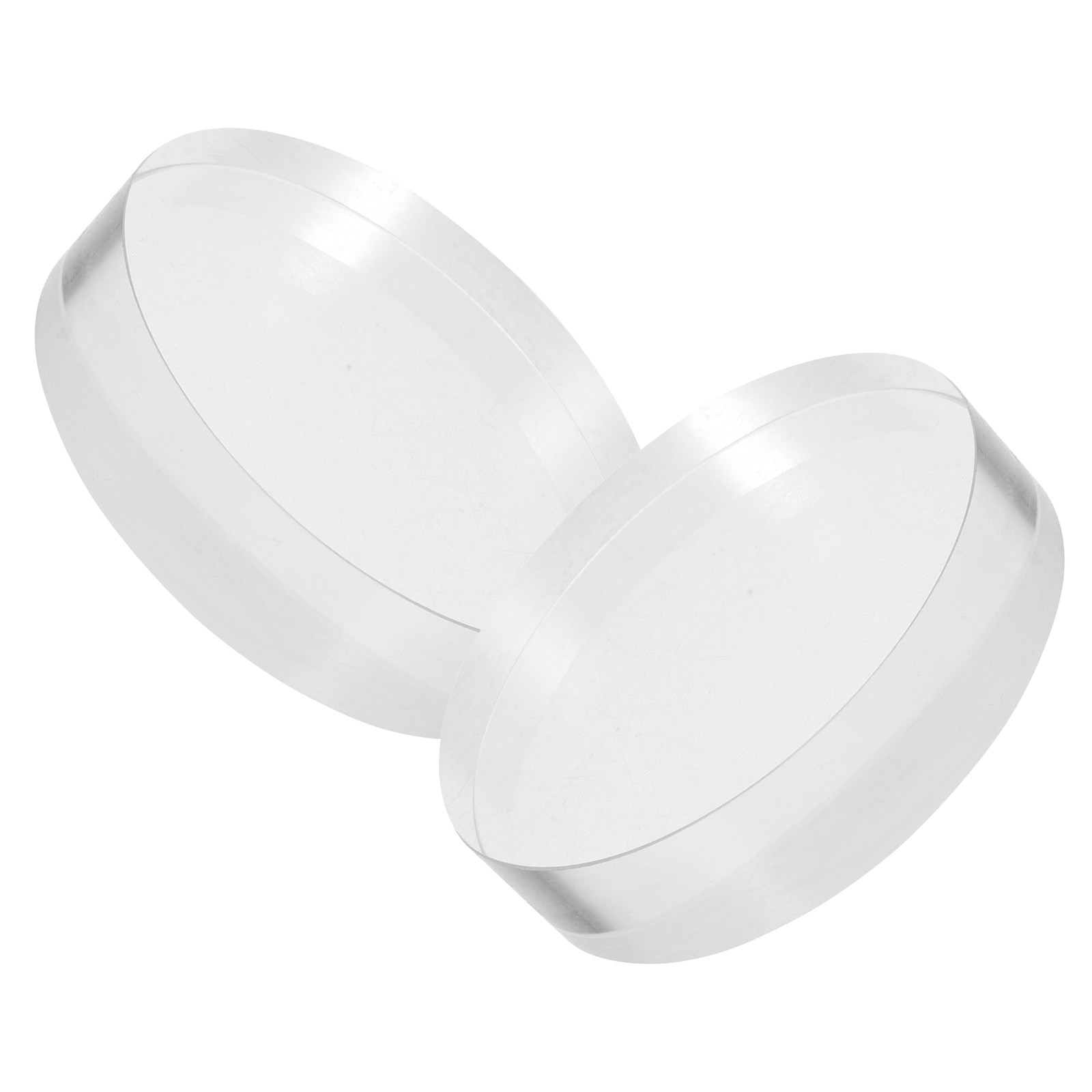 2Pcs Clear Round Crystal Glass - Book Weight Glass ulasan dan harga
