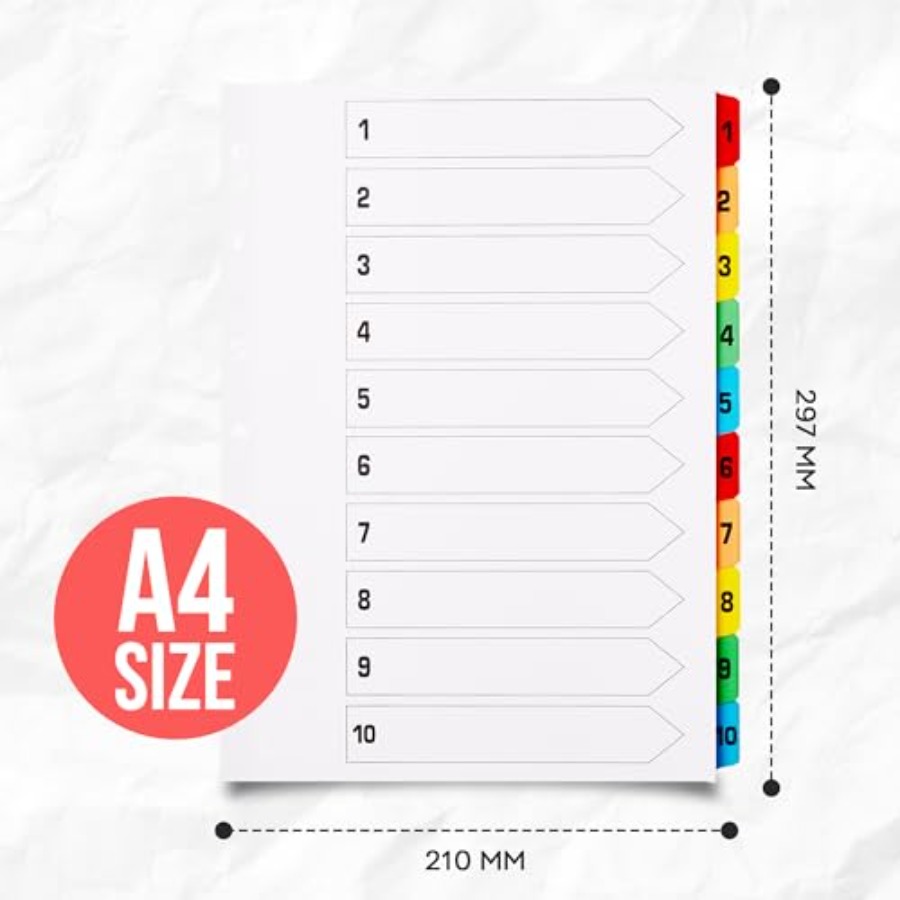 Binder Dividers with Tabs A4 1 - Tab Divider A4 ulasan dan harga