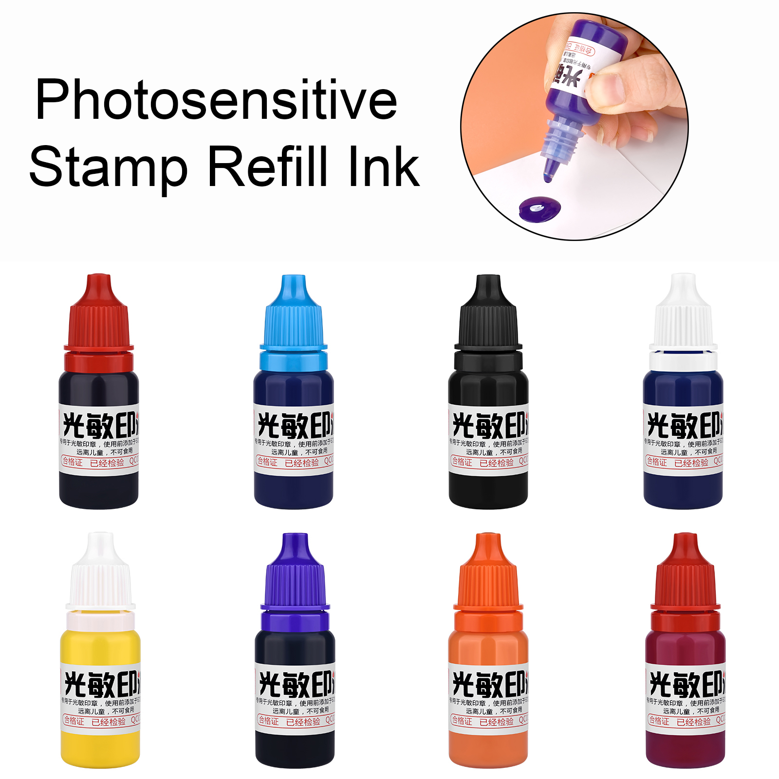 10ml Refill Ink 13 Color Rubbe - Rubber Date Stamp ulasan dan harga
