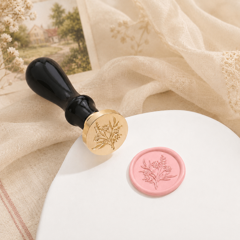 Wax Seal Stamp Set Flower Plan - Wax Seal Stamp Set ulasan dan harga