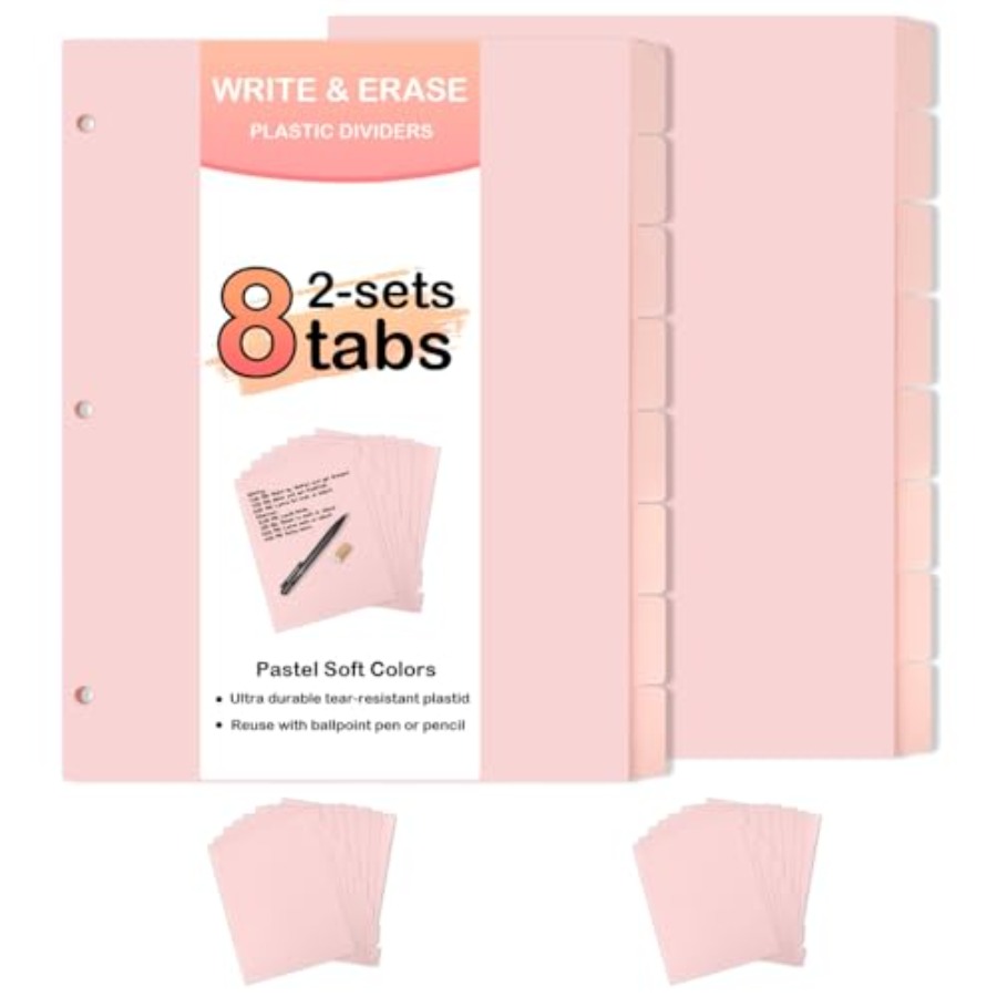 3 Ring Pink Binder Dividers wi - Tab Divider A4 ulasan dan harga