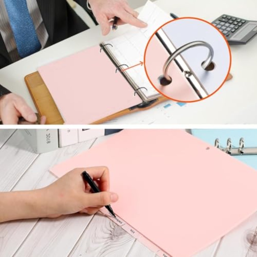 3 Ring Pink Binder Dividers wi - Tab Divider A4 ulasan dan harga