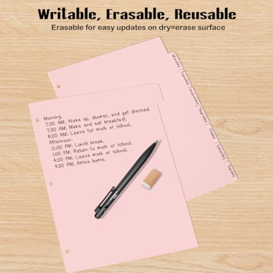 3 Ring Pink Binder Dividers wi - Tab Divider A4 ulasan dan harga
