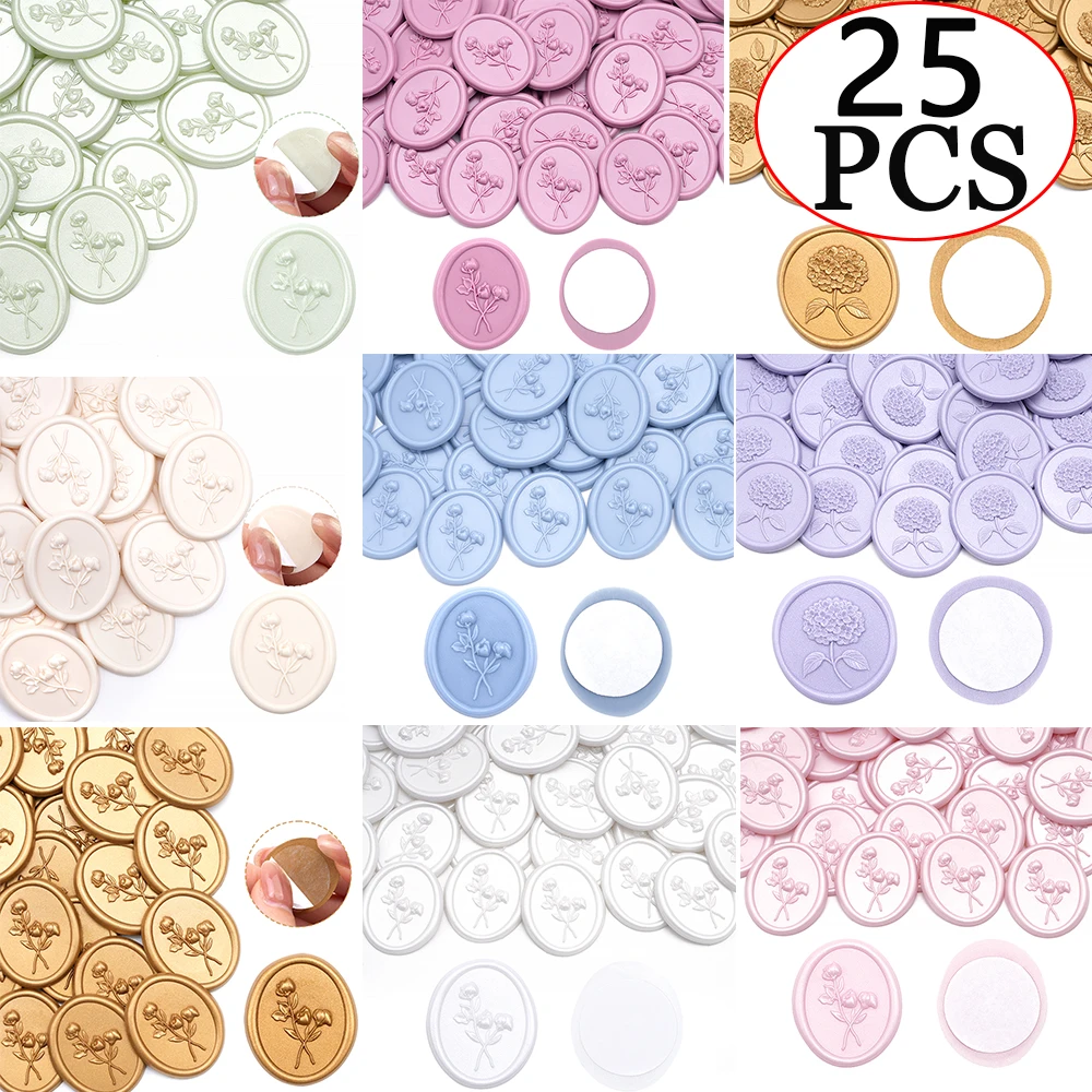25pcs/set 3D Floral Wax Seal S - Wax Seal Stamp Set ulasan dan harga